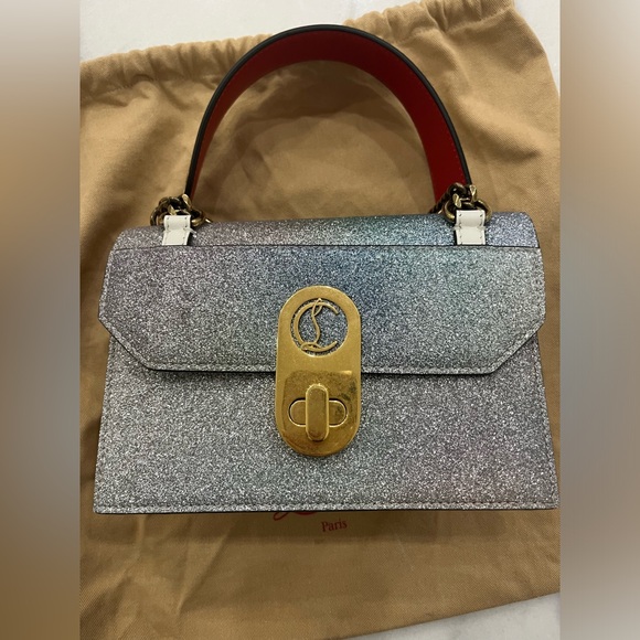 Authentic Christian Louboutin Elisa Mini Glitter Shoulder Bag - Picture 12 of 14